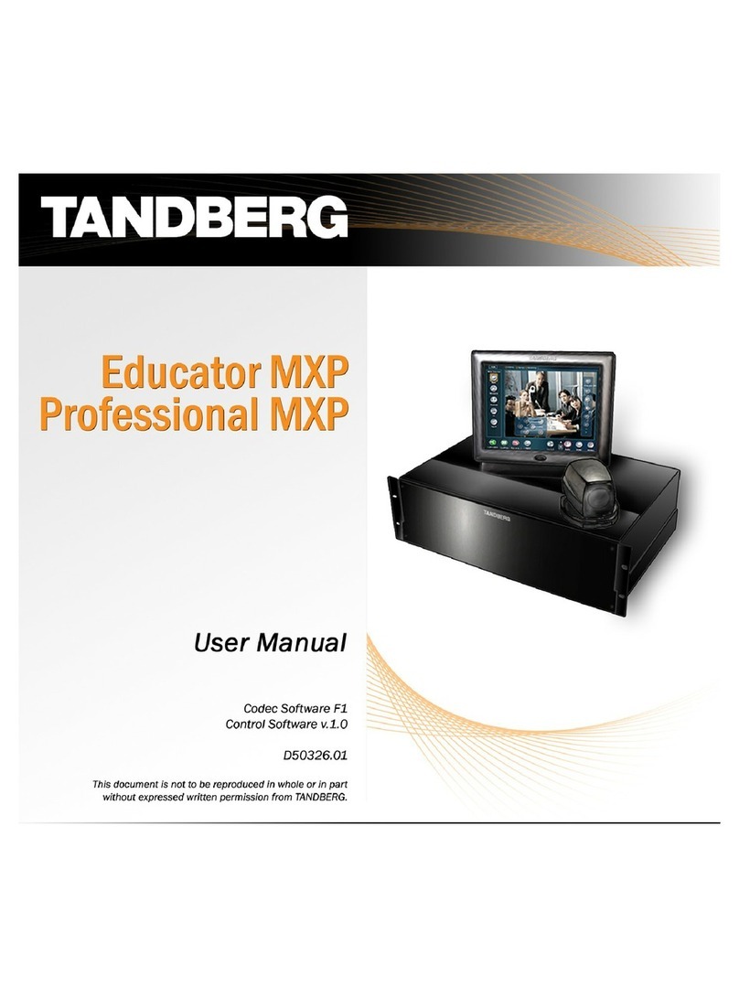 TANDBERG Educator MXP User manual