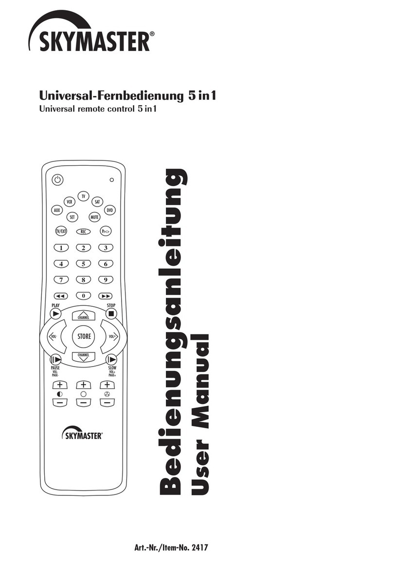 Sky Master Universal-Fernbedienung 5 in1 user manual