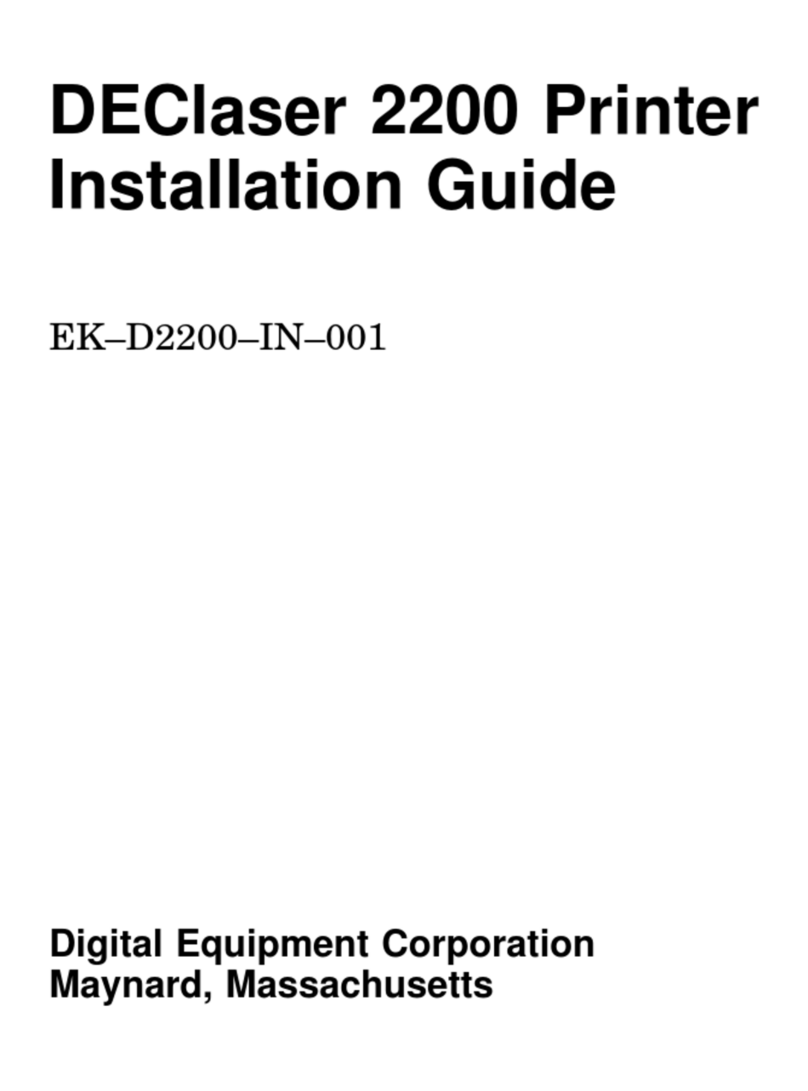 Digital Equipment DEClaser 2200 installation guide