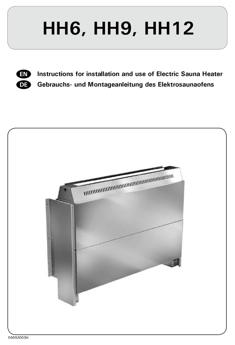 Harvia HH6 Instructions for installation and use