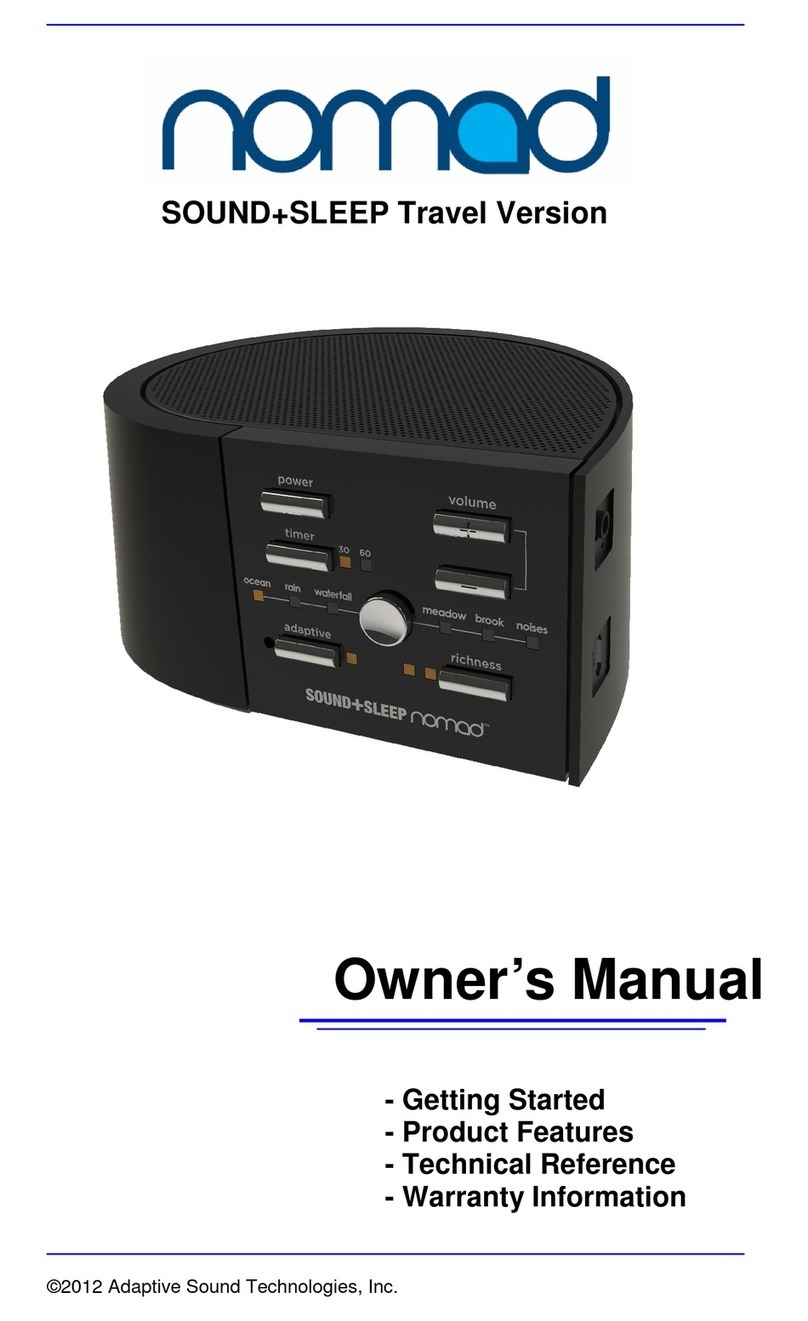 nomad SOUND+SLEEP User manual