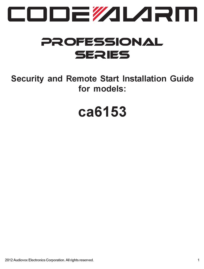 Code Alarm Professional ca6153 User manual