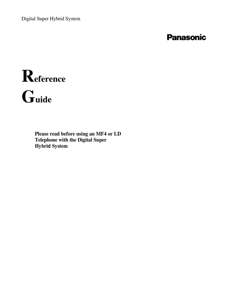 Panasonic Digital Super Hybrid System User manual