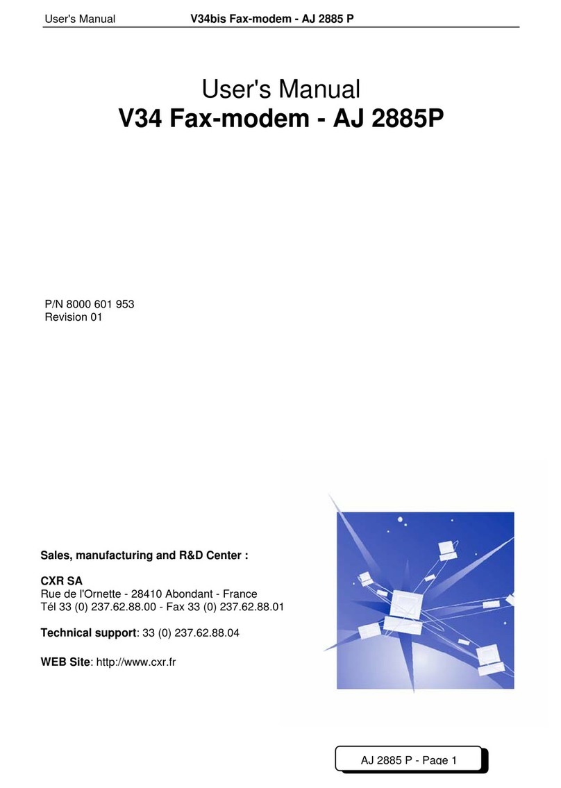 CXR AJ 2885P user manual