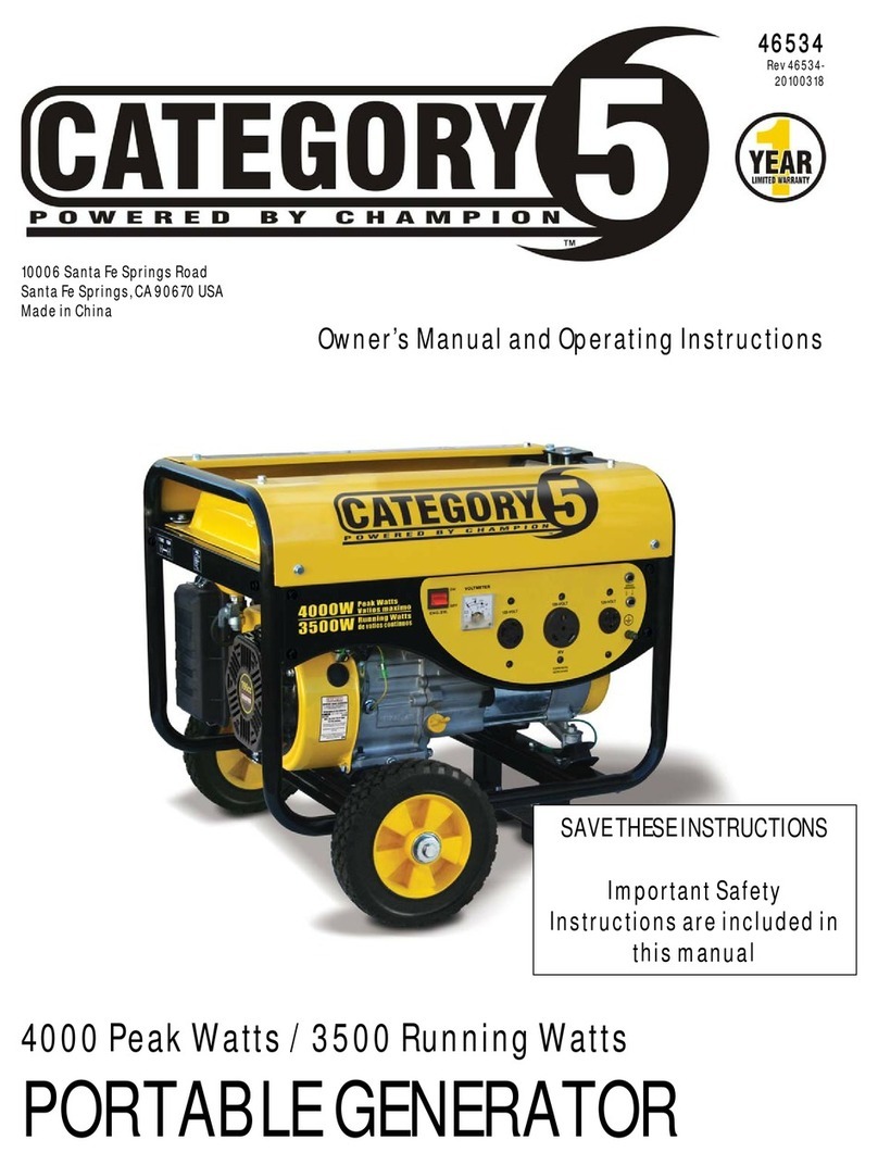 Category 5 46534 Owner's Manual and Operating Instructions
