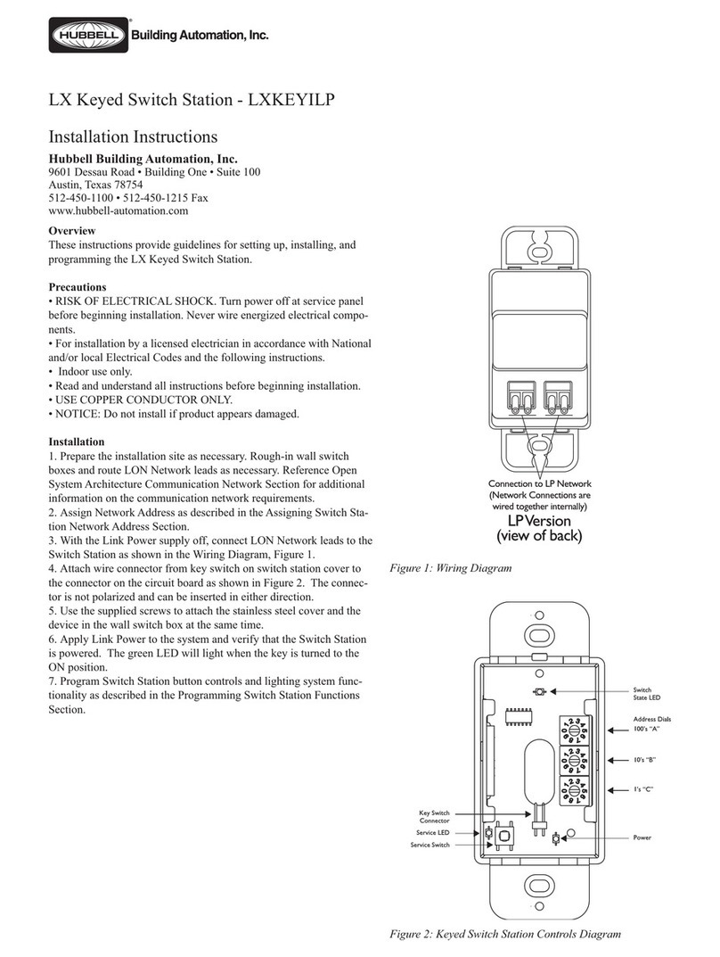 HUBBELL LIGHTING LXKEYILP installation instructions
