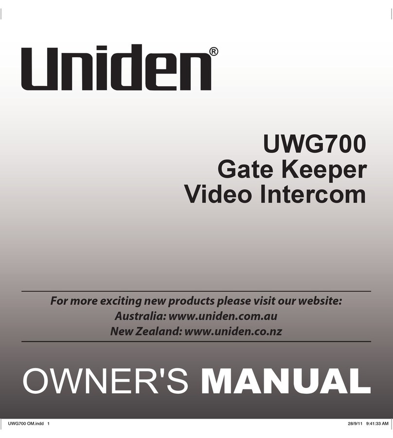 Uniden UWG700 owner's manual