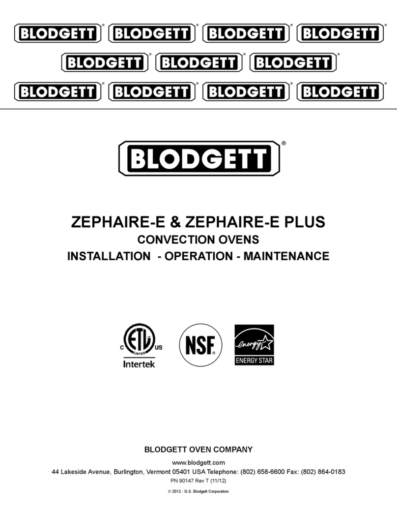 Blodgett ZEPHAIRE-E Installation & operation