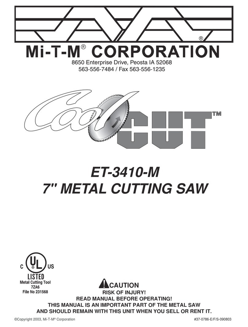Mi-T-M Cool Cut ET-3410-M Operator's manual