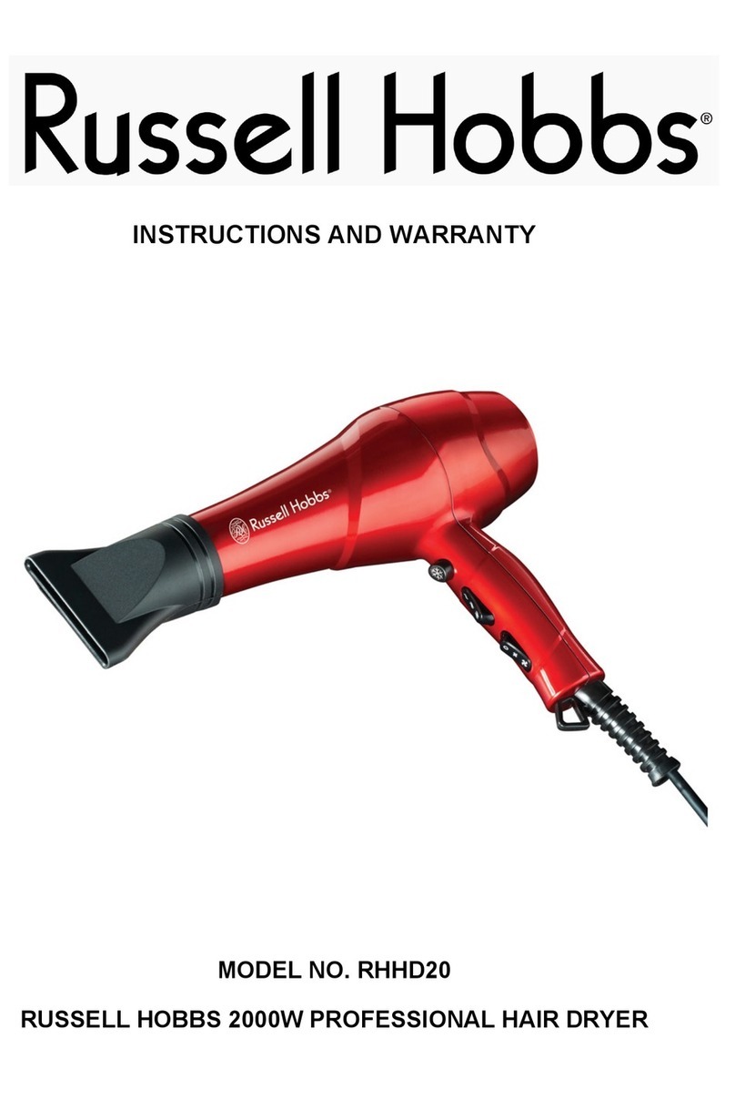 Russell Hobbs RHHD20 Installation guide