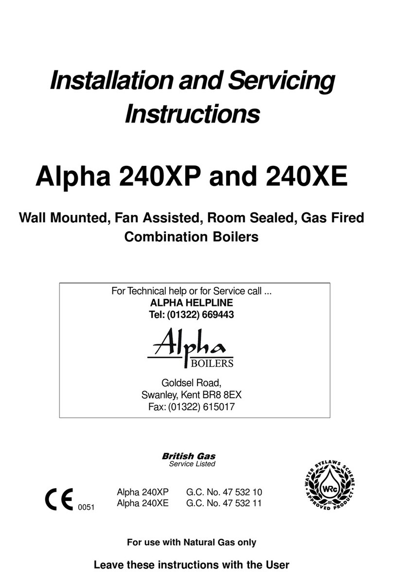 Alpha Boilers Alpha 240XP Installation and servicing instructions Alpha Boilers Alpha 240XP Installation and servicing instructions