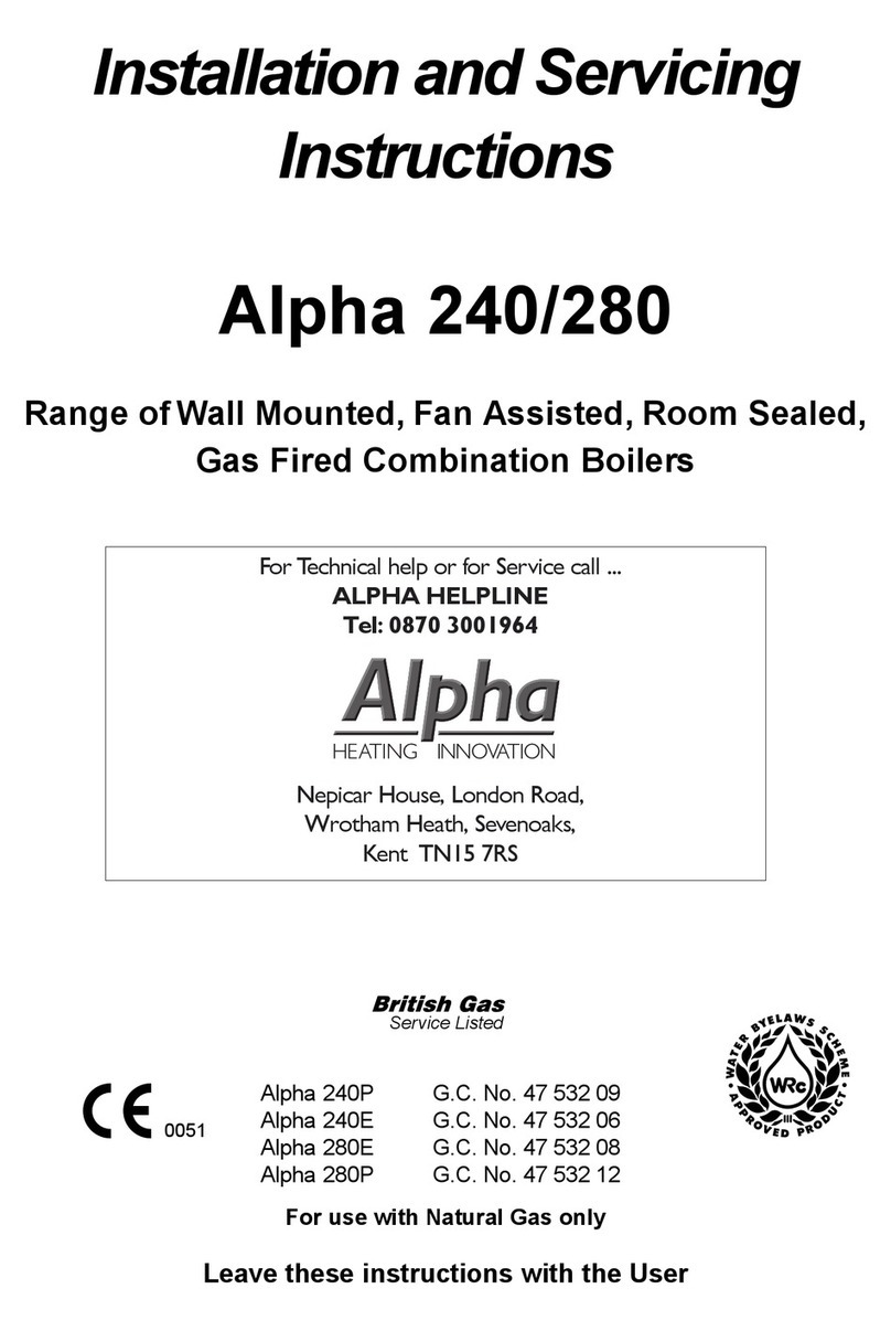 Alpha Alpha 240 Boiler Range User guide