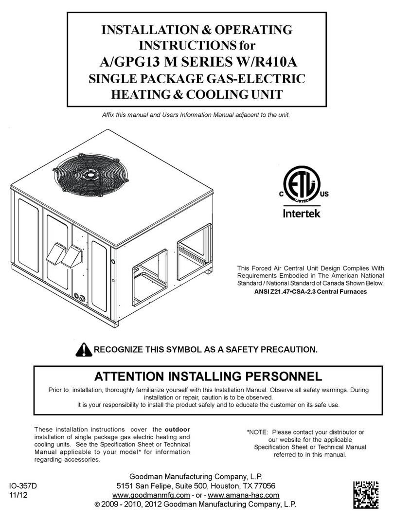 Goodman A/GPG13 M SERIES Manual