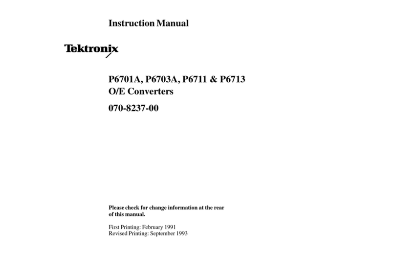 Tektronix P6701A User manual Tektronix P6701A User manual