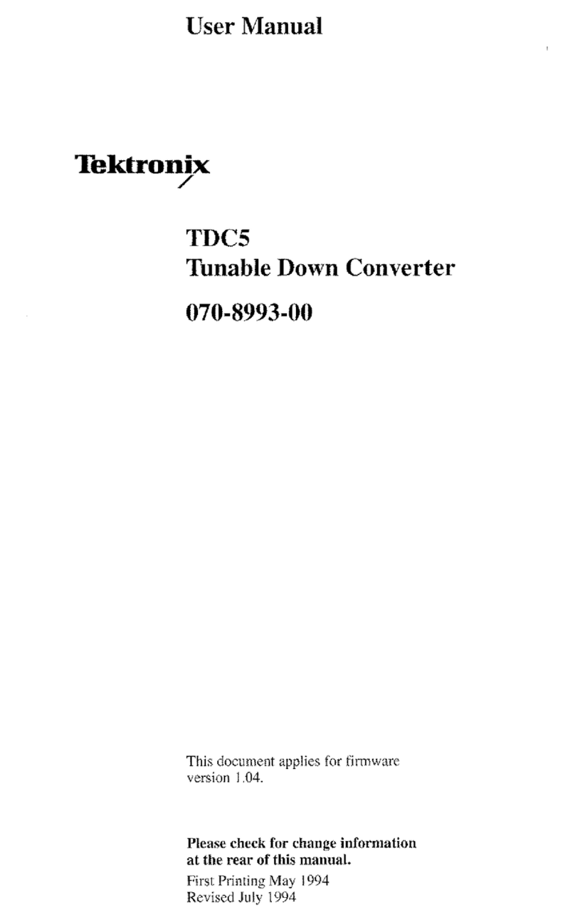 Tektronix TDC5 User manual Tektronix TDC5 User manual