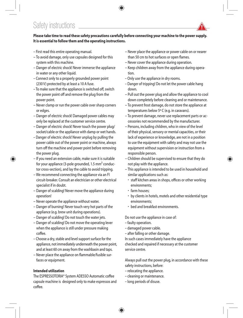Espressotoria System ADESSO operating instructions