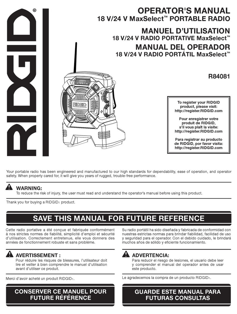 RIDGID R84081 Operator's manual