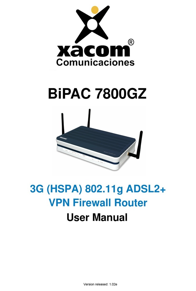 Xacom BiPAC 7800GZ user manual