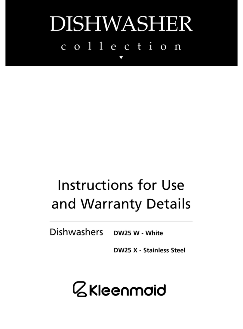 Kleenmaid DW25 W Instructions for use and warranty details