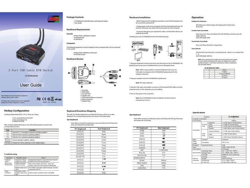 Syba SY-KVM20050 user guide