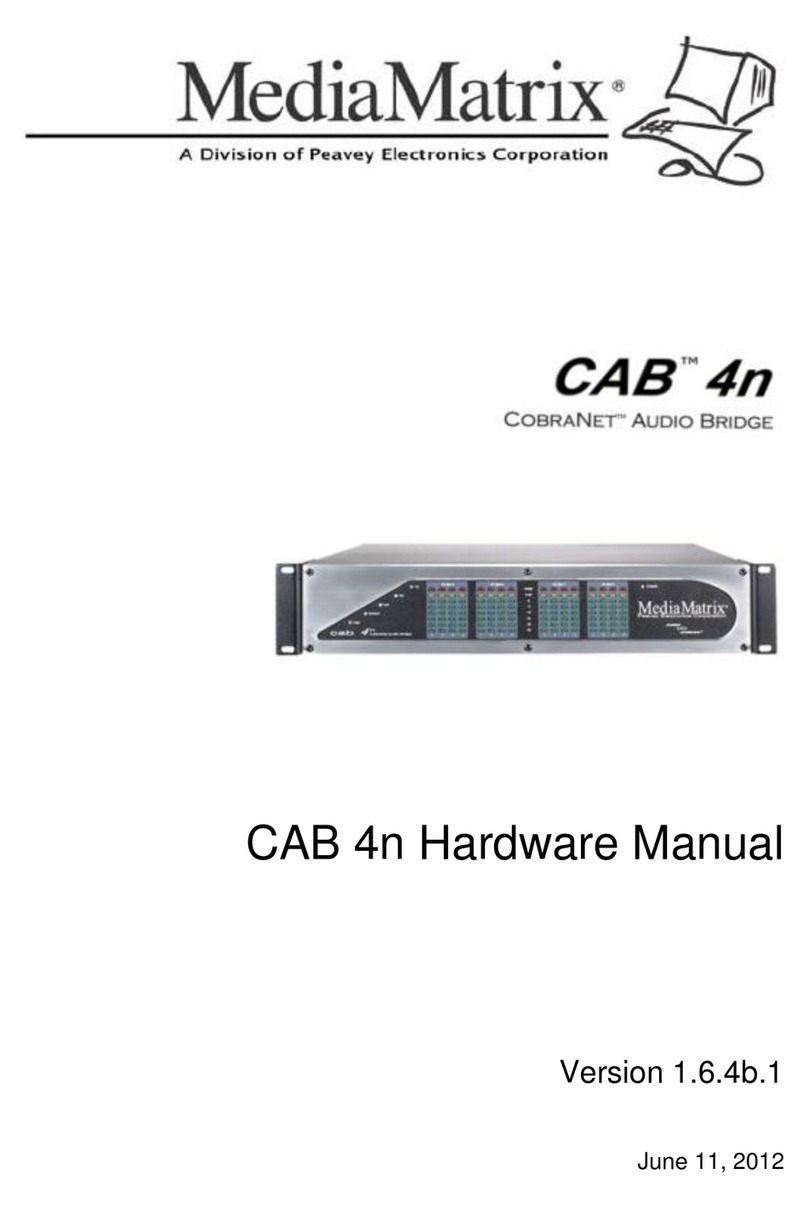 MediaMatrix CAB 4n CobraNet User manual