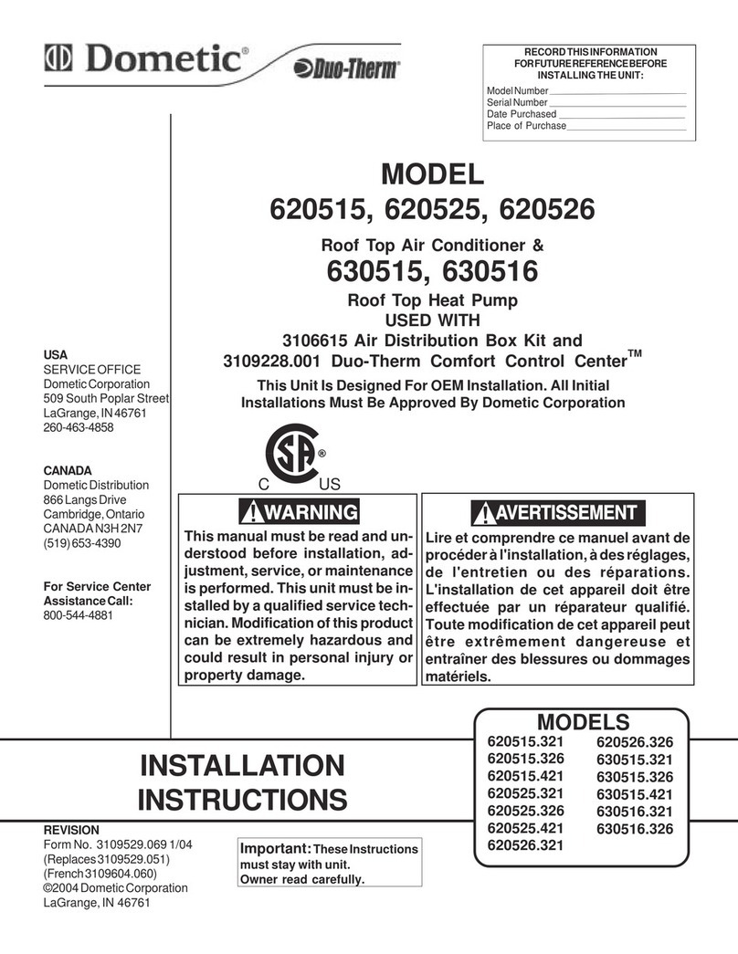 Dometic 620515.321 User manual