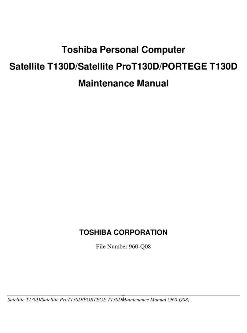 Toshiba Satellite T130D Maintenance manual