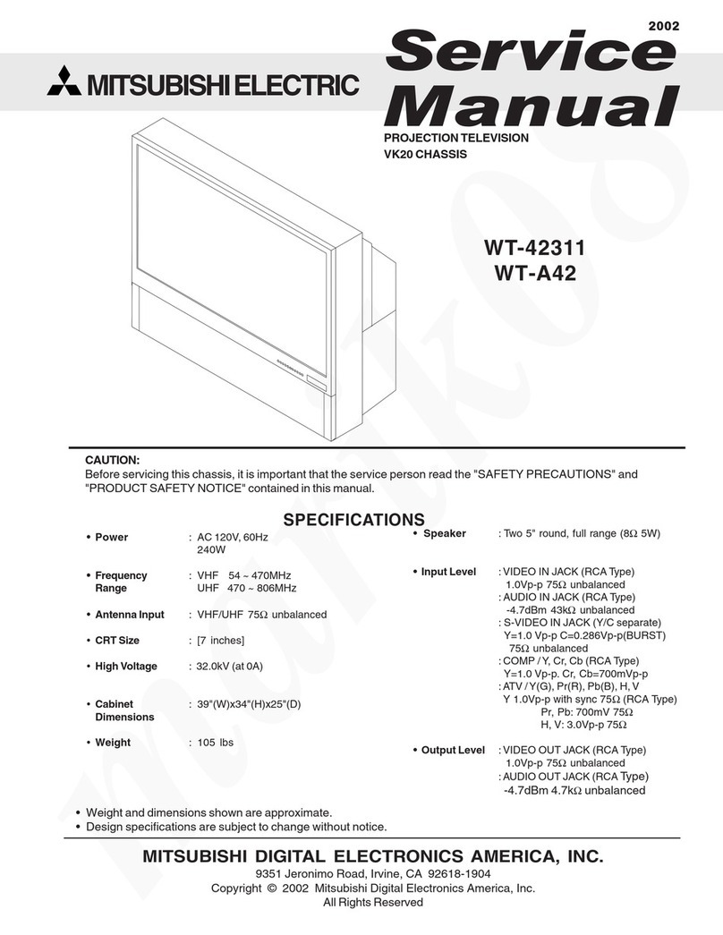 Mitsubishi Electric WT-42311 Service manual