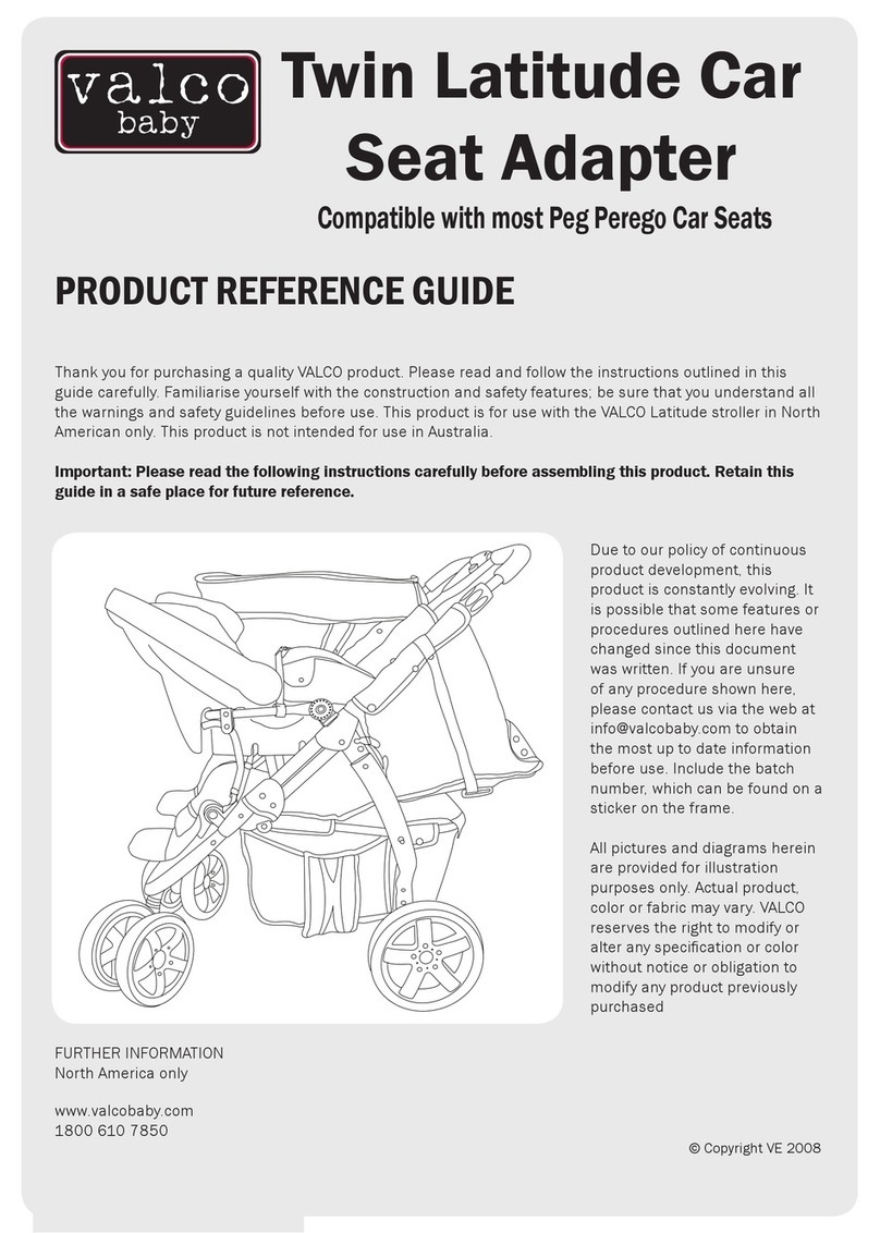 VALCOBABY Twin Latitude Product reference guide VALCOBABY Twin Latitude Product reference guide