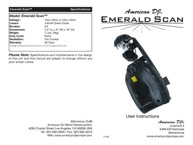 American DJ Emerald Scan User instructions