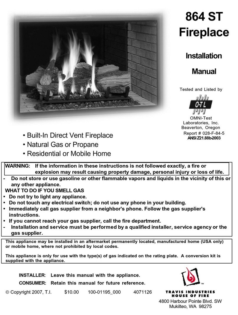 Travis Industries 864 ST GS User manual Travis Industries 864 ST GS User manual