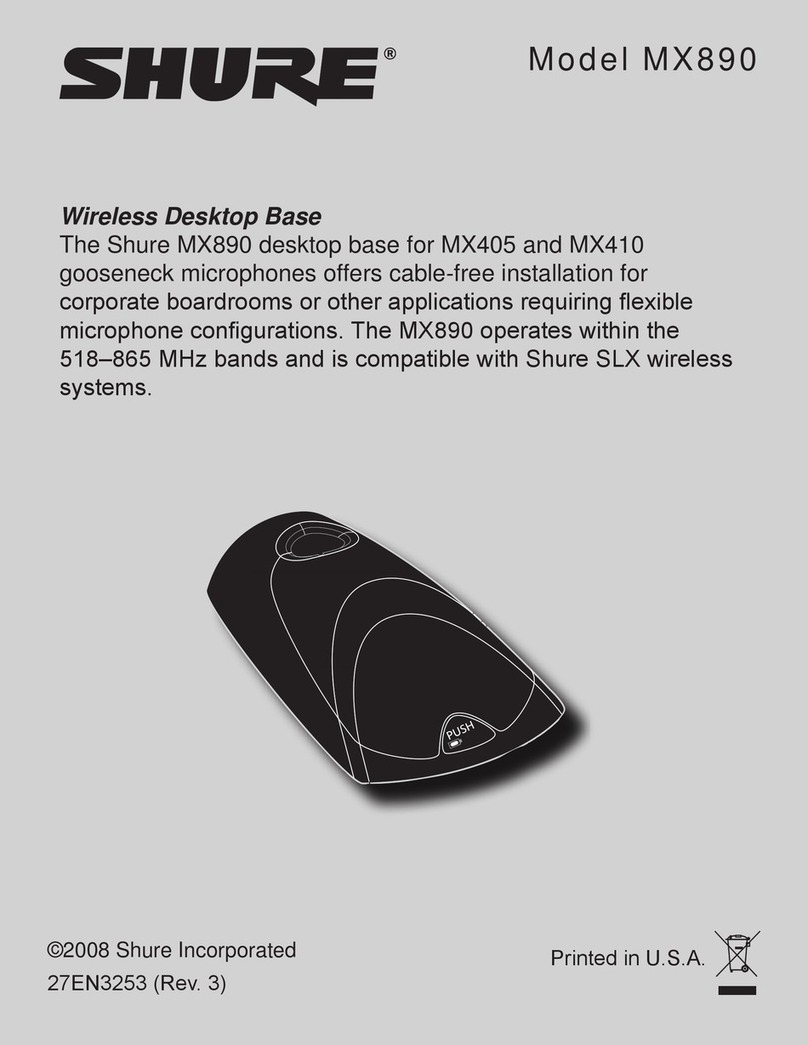 Shure MX890 User manual Shure MX890 User manual