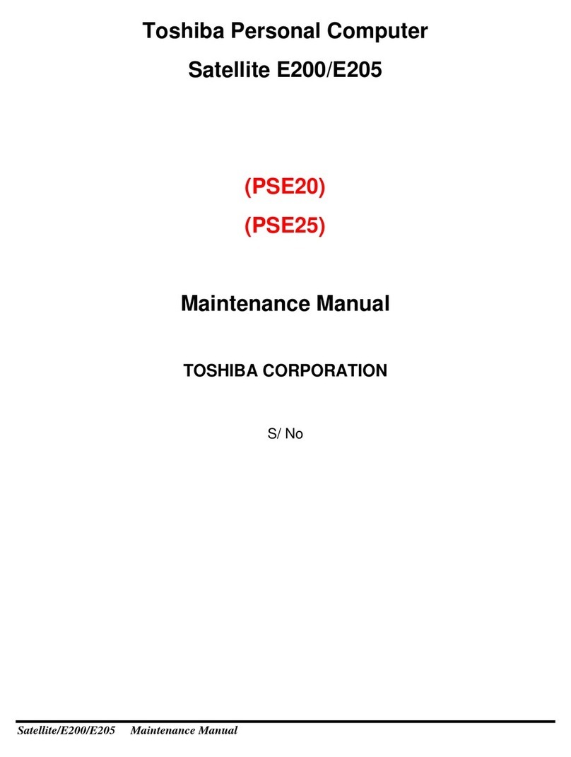 Toshiba Satellite E200 Maintenance manual