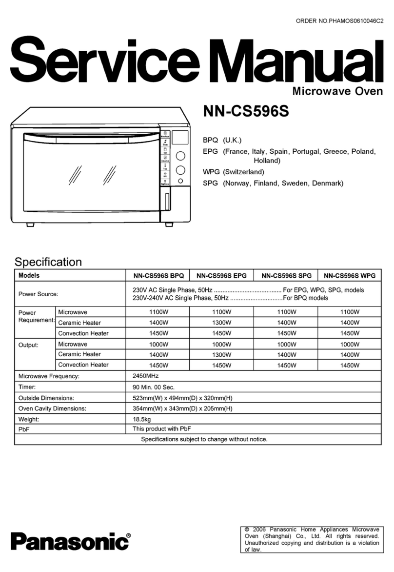 Panasonic NN-CS596S Service manual