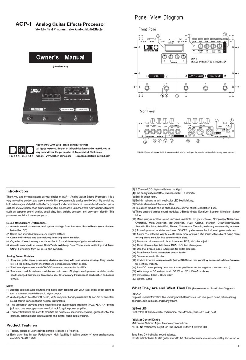 Dino AGP-1 owner's manual