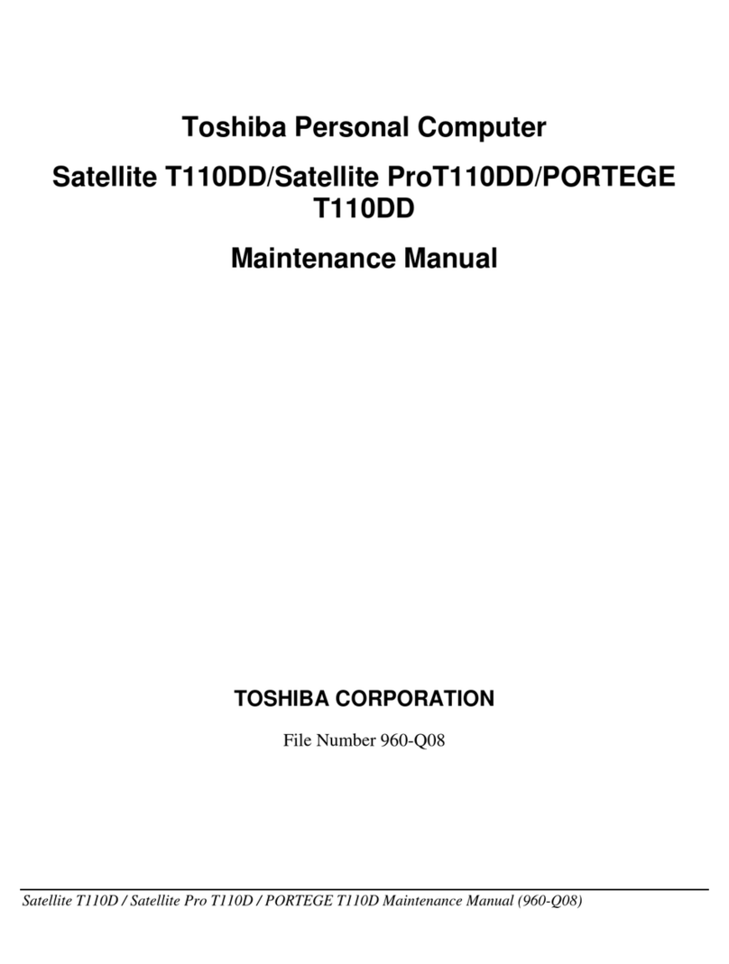 Toshiba Satellite Pro T110DD Maintenance manual