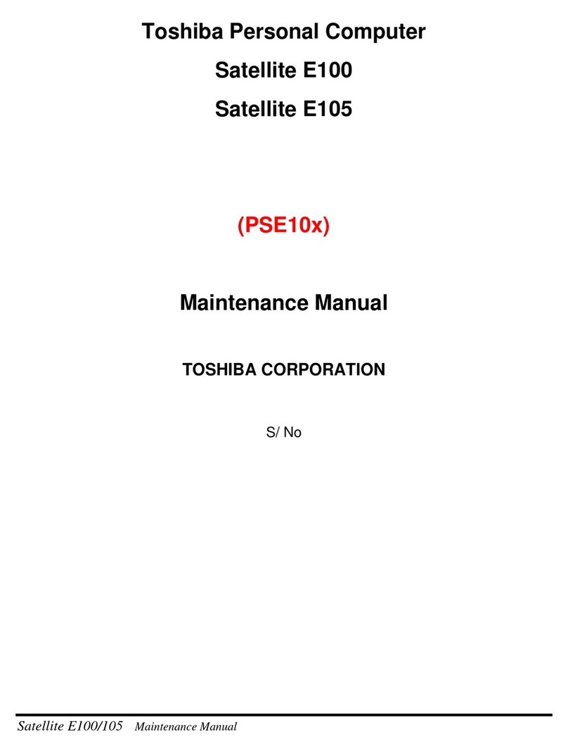 Toshiba Satellite E100 Series Maintenance manual