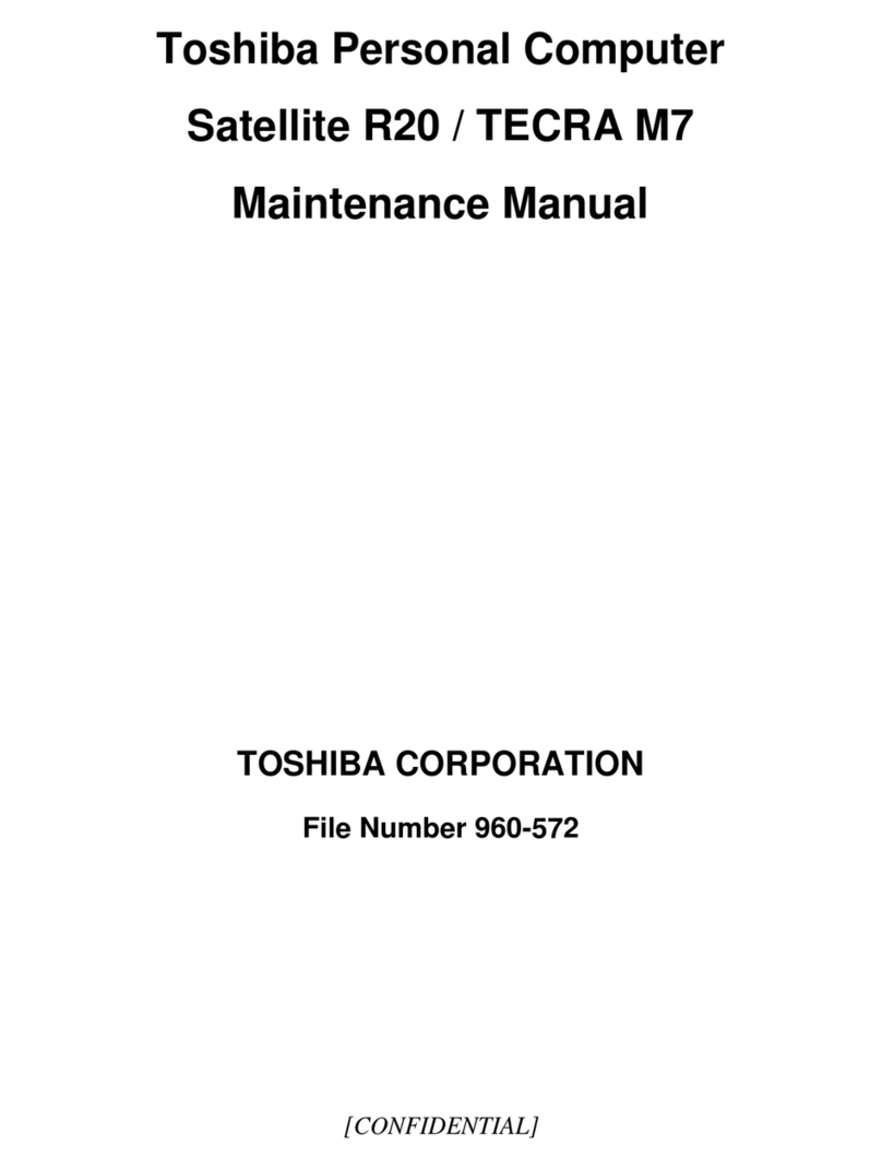 Toshiba Satellite R20 Maintenance manual