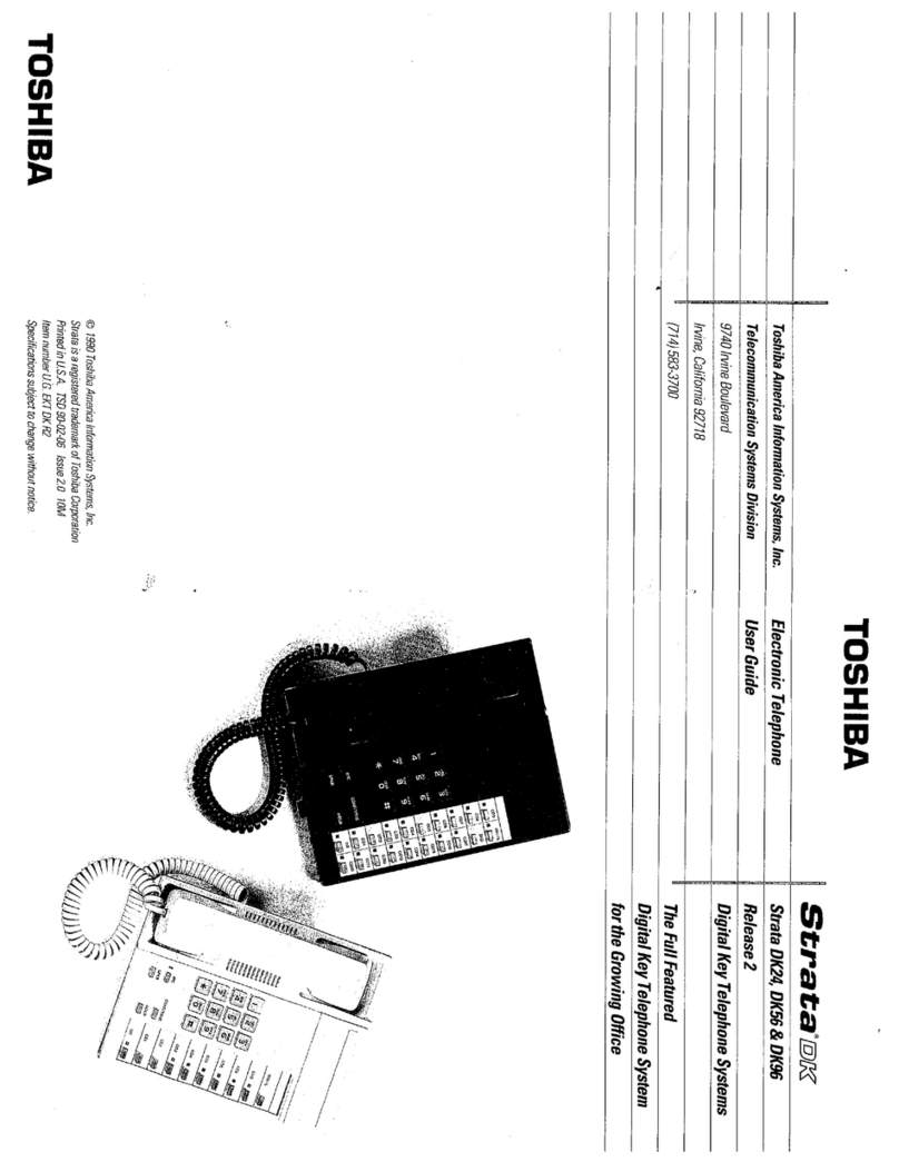 Toshiba Strata DK 24 User manual