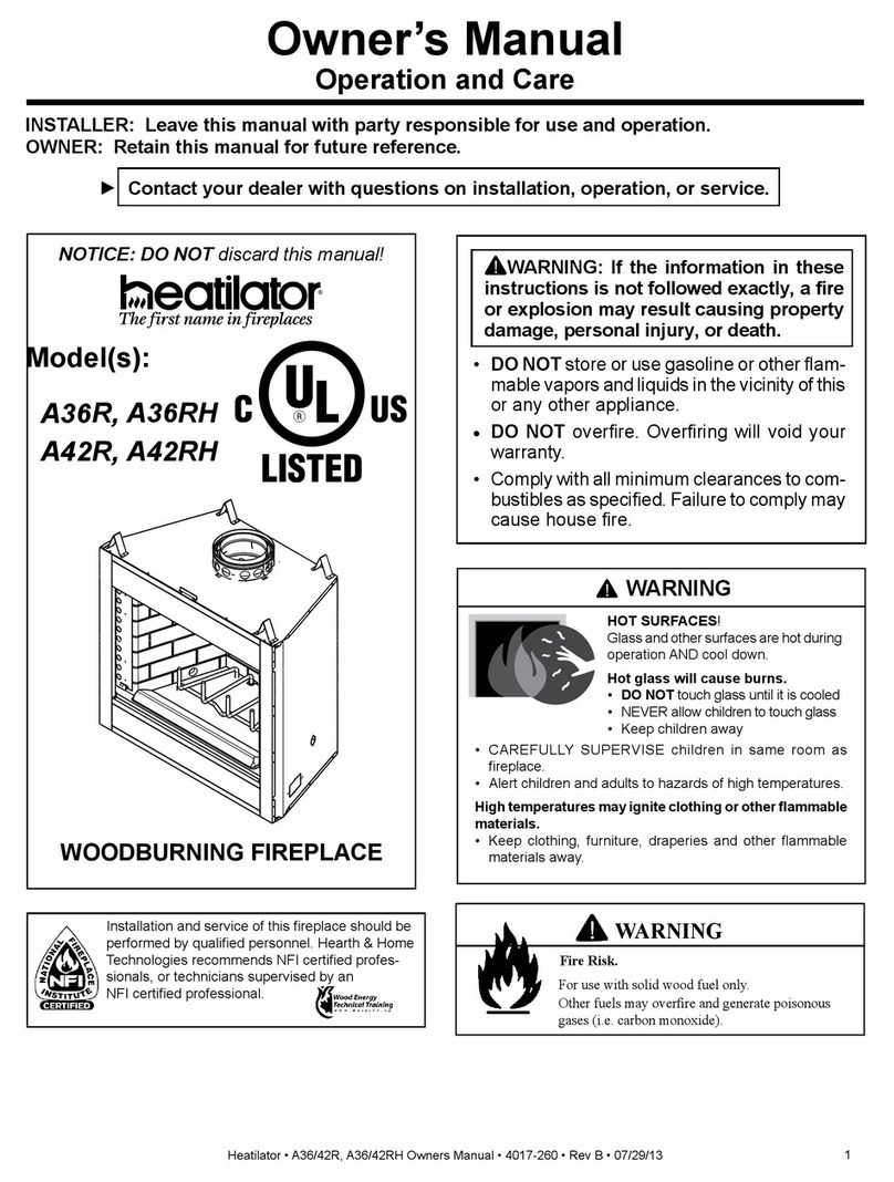 Heatilator A36R owner's manual Heatilator A36R owner's manual