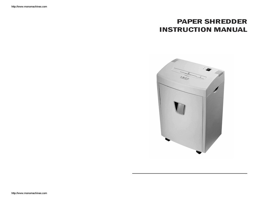 Mono Machines Paper Shredder User manual