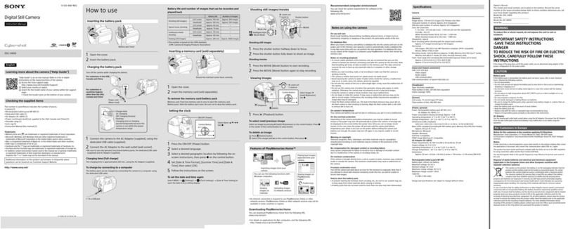 Sony Cyber-shot DSC-H400 instruction manual