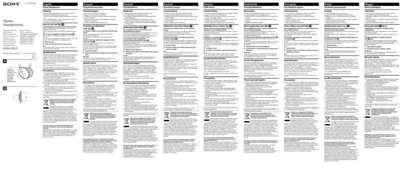 Sony MDR-570LP operating instructions