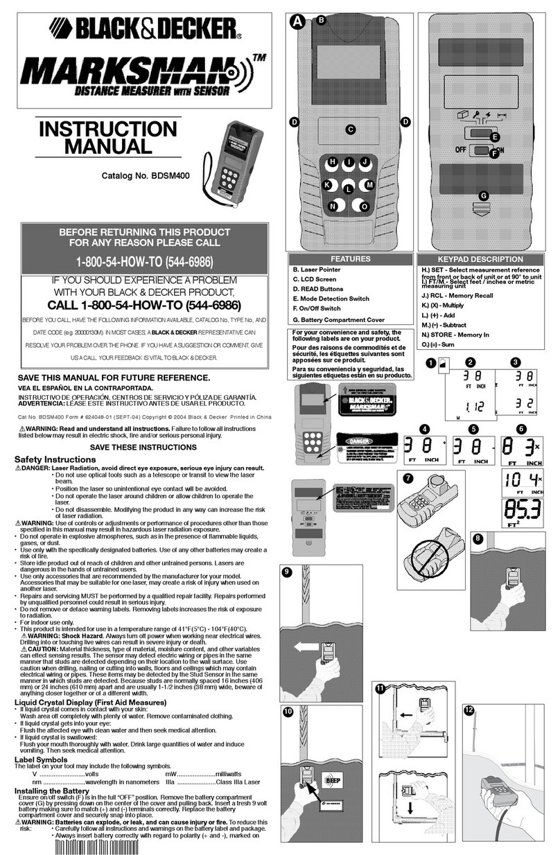 Black & Decker Marksman BDSM400 instruction manual