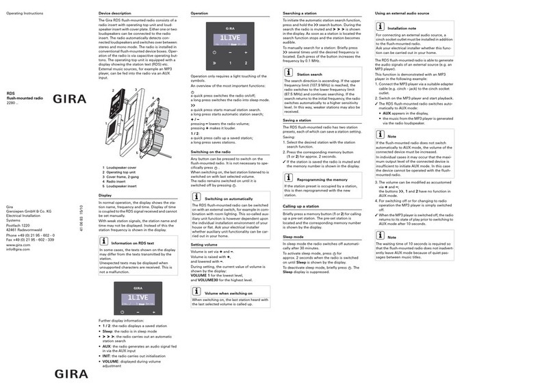 Gira 2280 user guide