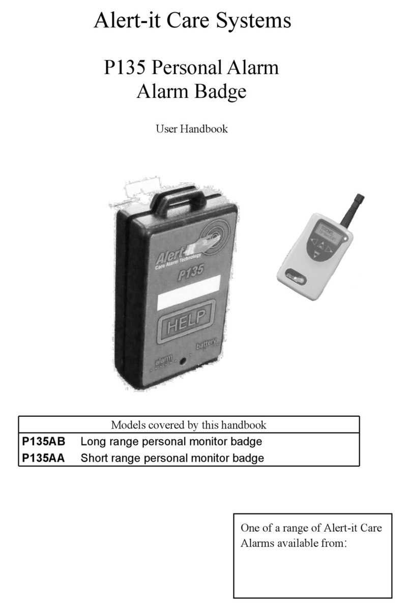 Alert-it Care Systems P135 User handbook Alert-it Care Systems P135 User handbook