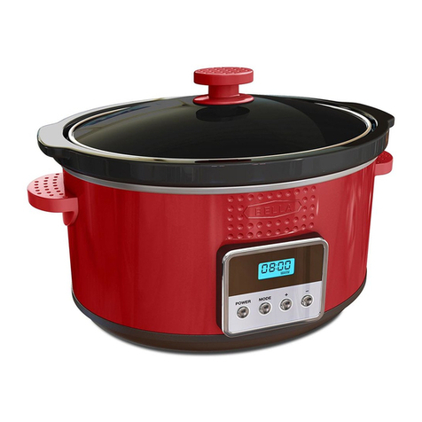 Bella 5Qt. Programmable Slow Cooker User manual