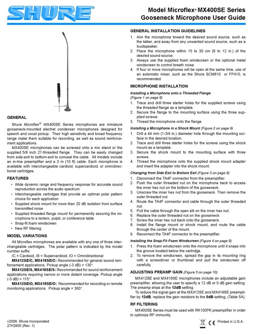 Shure Microflex MX400SE Series user guide