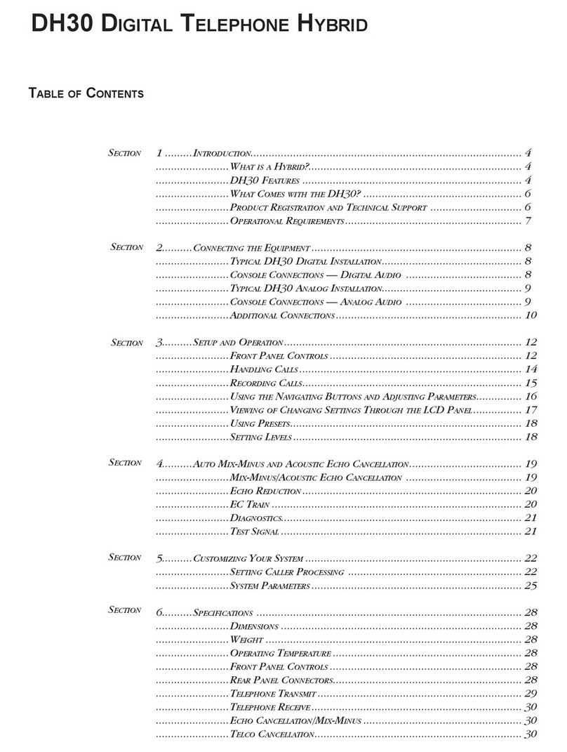 Comrex DH30 User manual