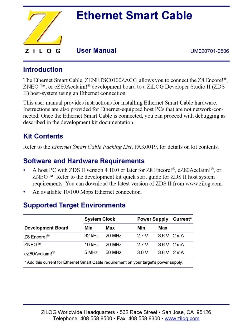 ZiLOG ZENETSC0100ZACG User manual